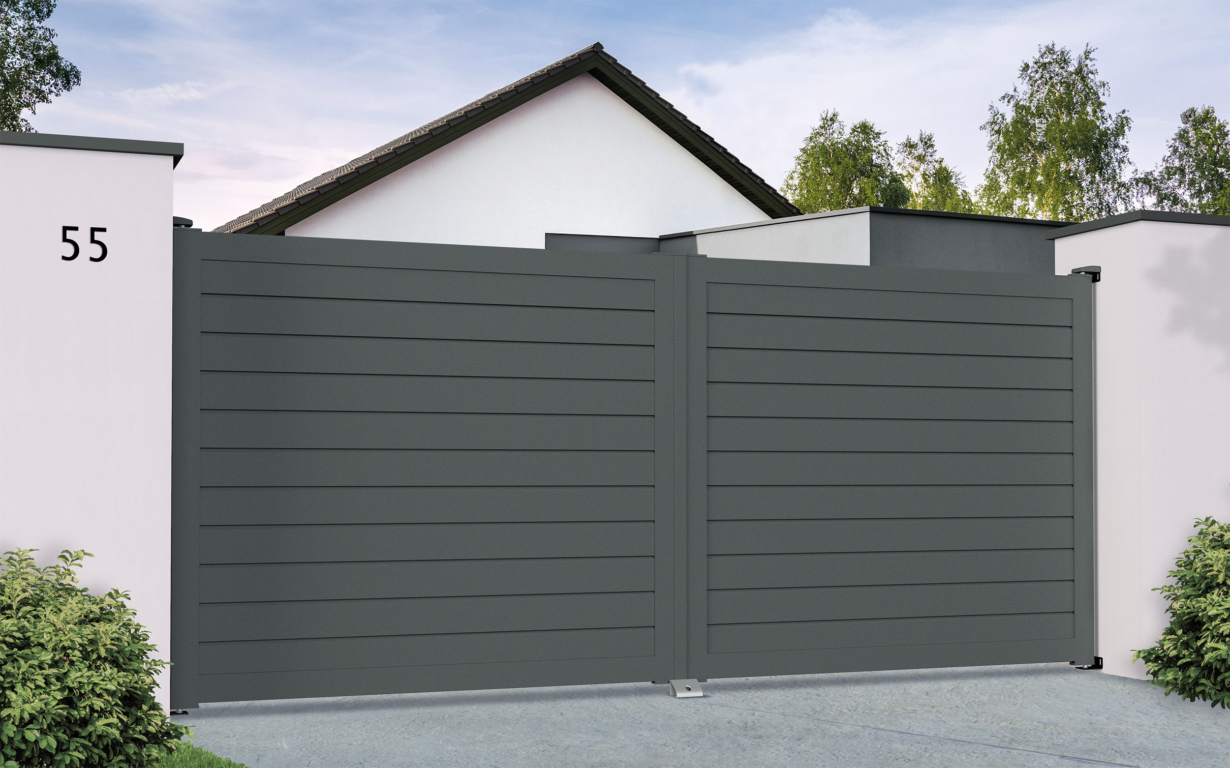 Portail battant aluminium